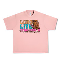 Salmon Western Long Live Cowgirls With Roses Urban Heavy Tee - BundleAndBundleShop