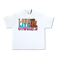 White Western Long Live Cowgirls With Roses Urban Heavy Tee - BundleAndBundleShop