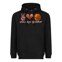Black peace love basketball Heavyweight Hoodie - JahusDesignShop