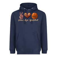 Navy peace love basketball Heavyweight Hoodie - JahusDesignShop