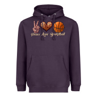 Plum peace love basketball Heavyweight Hoodie - JahusDesignShop