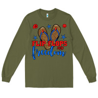 Army Green flip flops and freedom Long Sleeve Tee - BundleAndBundleShop