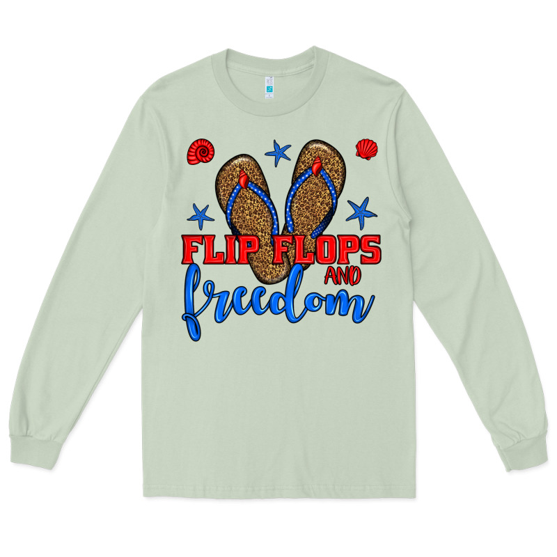 Flip Flops And Freedom Long Sleeve Tee by BundleAndBundleShop | Teevron