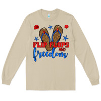 Mushroom flip flops and freedom Long Sleeve Tee - BundleAndBundleShop