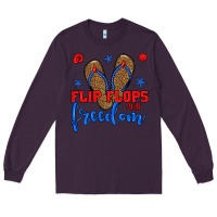 Plum flip flops and freedom Long Sleeve Tee - BundleAndBundleShop