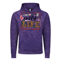 Cloud Purple Nurse life leopard frame Vintage Hoodie - LillyAllenDesigns