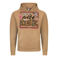 Vintage Camel Nurse life leopard frame Vintage Hoodie - LillyAllenDesigns