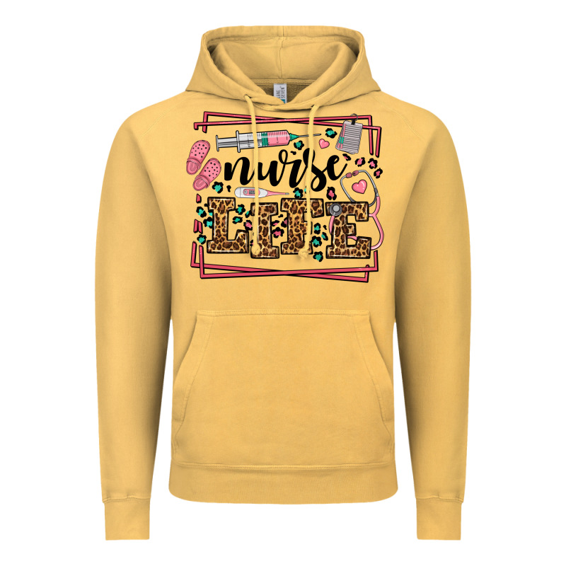 Nurse Life Leopard Frame Vintage Hoodie by LillyAllenDesigns | Teevron