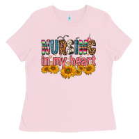 Bubblegum Pink Nursing In My Heart Ladies Tee - FaDigitalArtStudio