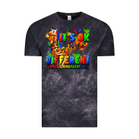 Cloud Black it's ok to be different autism awareness Vintage Tee - FaDigitalArtStudio