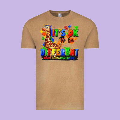 It's Ok To Be Different Autism Awareness Vintage Tee Designed By Fadigitalartstudio