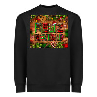 Black feliz navidad Christmas cactus leopard Heavyweight Sweatshirt - JahusDesignShop