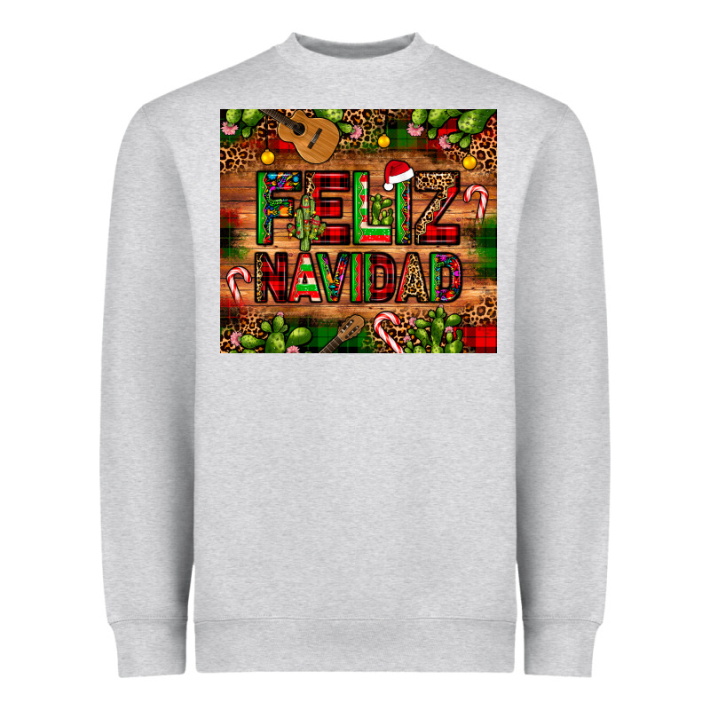 Feliz Navidad Christmas Cactus Leopard Heavyweight Sweatshirt by JahusDesignShop | Teevron
