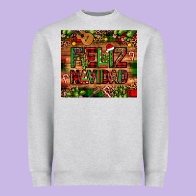 Feliz Navidad Christmas Cactus Leopard Heavyweight Sweatshirt Designed By Jahusdesignshop