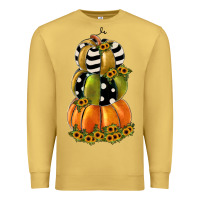 Antique Gold pumpkin polka dot, sunflower Premium Sweatshirt - JahusDesignShop