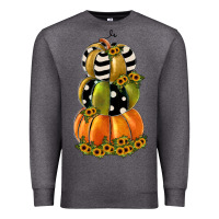 Charcoal Heather pumpkin polka dot, sunflower Premium Sweatshirt - JahusDesignShop