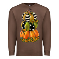 Chestnut pumpkin polka dot, sunflower Premium Sweatshirt - JahusDesignShop