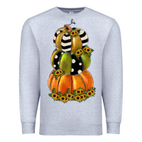 Heather Grey pumpkin polka dot, sunflower Premium Sweatshirt - JahusDesignShop