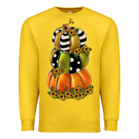 Lemon pumpkin polka dot, sunflower Premium Sweatshirt - JahusDesignShop