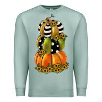 Seafoam pumpkin polka dot, sunflower Premium Sweatshirt - JahusDesignShop