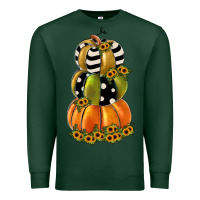 Sports Green pumpkin polka dot, sunflower Premium Sweatshirt - JahusDesignShop