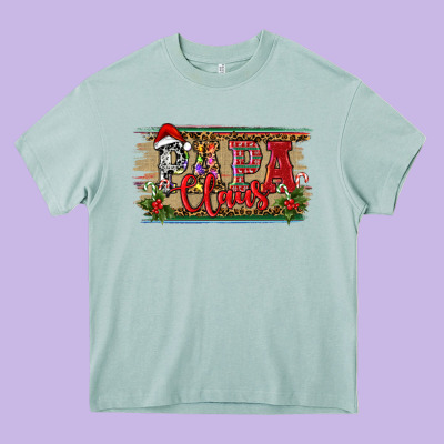 Christmas Western Papa Claus Heavy Core Tee Designed By Ranaportraitstore