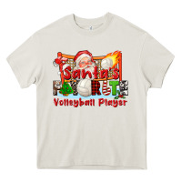 Cream santas favorite volleyball player Heavy Core Tee - CowGirlArtShop