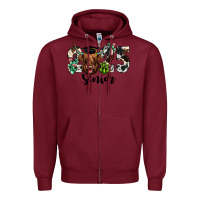 Burgundy cow 2025 senior Zipper Hoodie - JahusDesignShop
