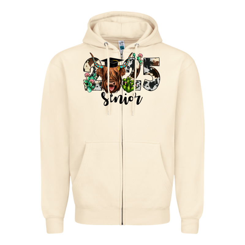 Cow 2025 Senior Zipper Hoodie by JahusDesignShop | Teevron