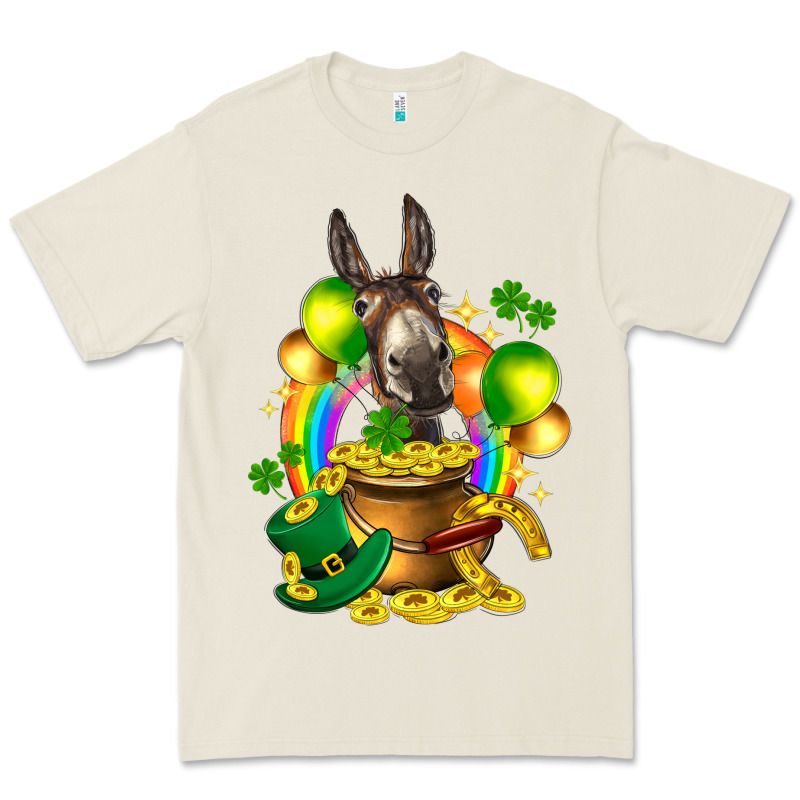 St. Patrick's Donkey With Balloon Premium Tee by HowdyJamesFarm | Teevron