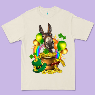 St. Patrick's Donkey With Balloon Premium Tee Designed By Howdyjamesfarm