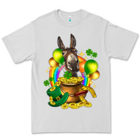 Dove Grey St. Patrick's Donkey with balloon Premium Tee - HowdyJamesFarm