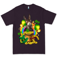Plum St. Patrick's Donkey with balloon Premium Tee - HowdyJamesFarm