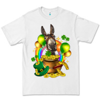 White St. Patrick's Donkey with balloon Premium Tee - HowdyJamesFarm