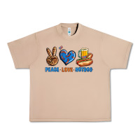 Burro Peace Love Hotdog Urban Heavy Tee - BundleAndBundleShop