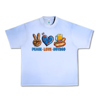 Grape Ice Peace Love Hotdog Urban Heavy Tee - BundleAndBundleShop