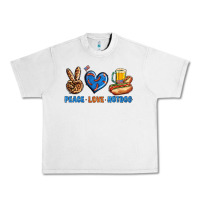 Lunar Rock Peace Love Hotdog Urban Heavy Tee - BundleAndBundleShop