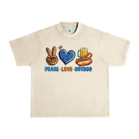 Sandshell Peace Love Hotdog Urban Heavy Tee - BundleAndBundleShop