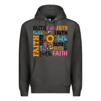 Charcoal Heather faith cross Premium Hoodie - Artiststas