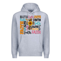 Heather Grey faith cross Premium Hoodie - Artiststas
