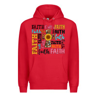 Red faith cross Premium Hoodie - Artiststas