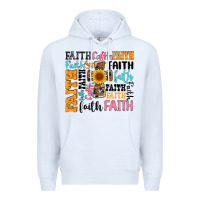 White faith cross Premium Hoodie - Artiststas
