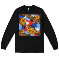 Black western 4th of july seamless pattern Long Sleeve Tee - BundleAndBundleShop