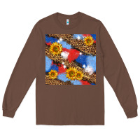 Chestnut western 4th of july seamless pattern Long Sleeve Tee - BundleAndBundleShop