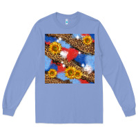 Colony Blue western 4th of july seamless pattern Long Sleeve Tee - BundleAndBundleShop