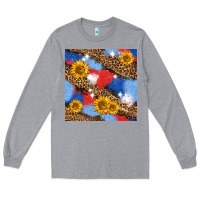 Heather Grey western 4th of july seamless pattern Long Sleeve Tee - BundleAndBundleShop