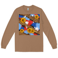Toasted Coconut western 4th of july seamless pattern Long Sleeve Tee - BundleAndBundleShop