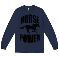 Navy Horse Power Long Sleeve Tee - Bettercallsaul