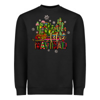 Black feliz navidad cactus Heavyweight Sweatshirt - JahusDesignShop
