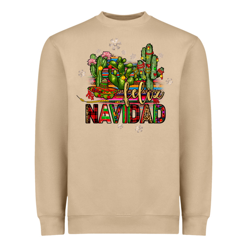 Feliz Navidad Cactus Heavyweight Sweatshirt by JahusDesignShop | Teevron